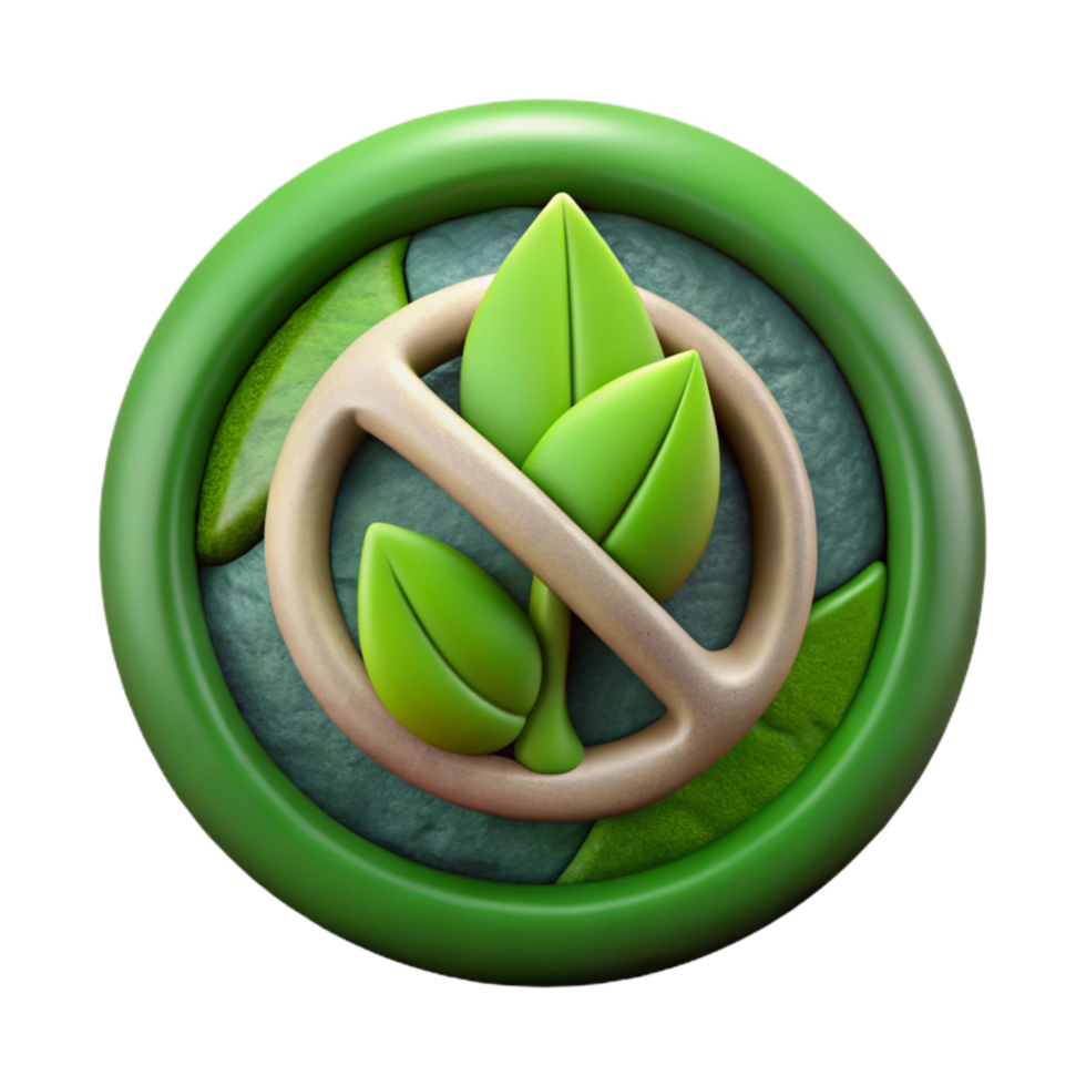 dramatic artistic Environmental Protection Symbol Isolated original png