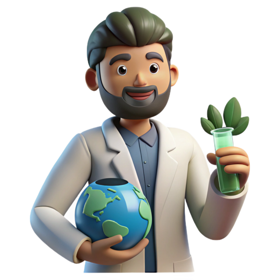 impressive modern Environmental Research Scientist at Work Cutout detailed png