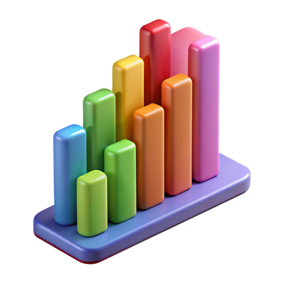 elegant abstract Equalizer Bars Colorful Display Isolated original png