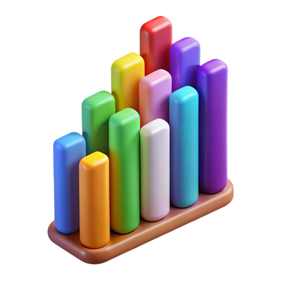vibrant modern Equalizer Bars Colorful Display Isolated high quality png