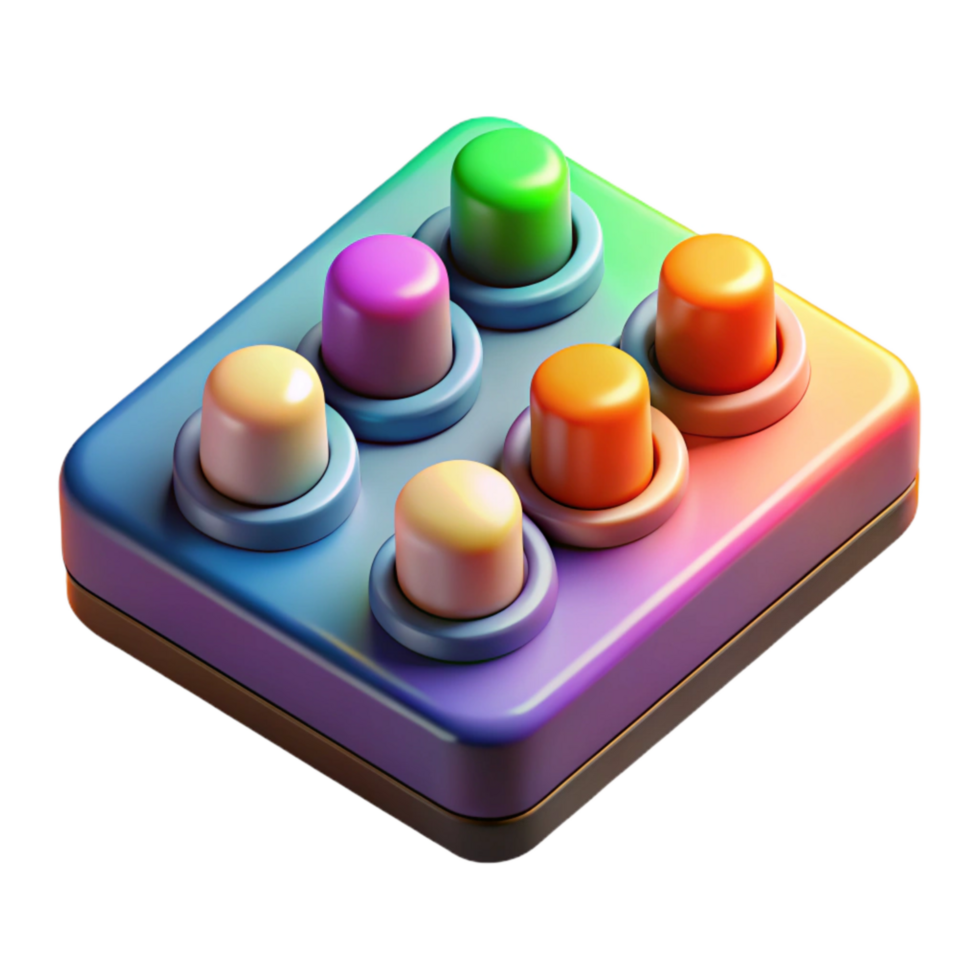 extraordinary creative Equalizer Knobs Colorful Backlit Isolated Cutout exclusive png