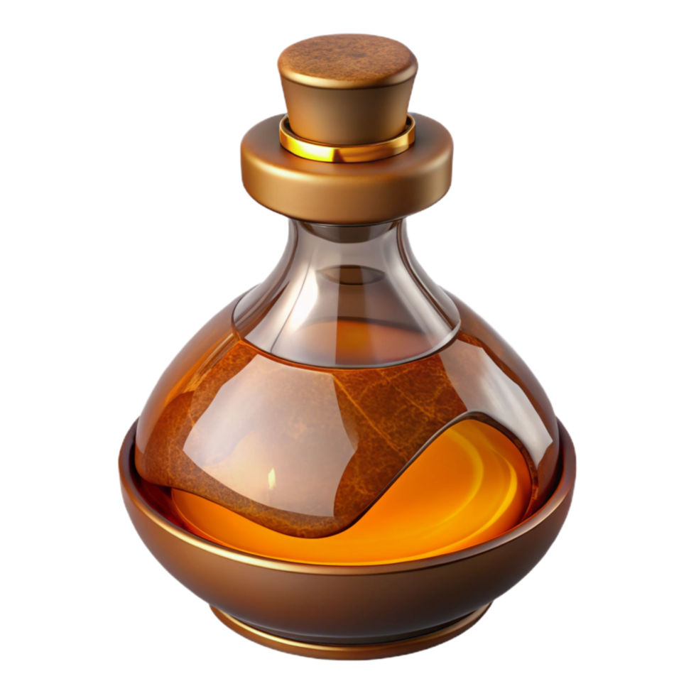 wonderful classic Essential Oil Bottle Amber Glass Cutout high quality png