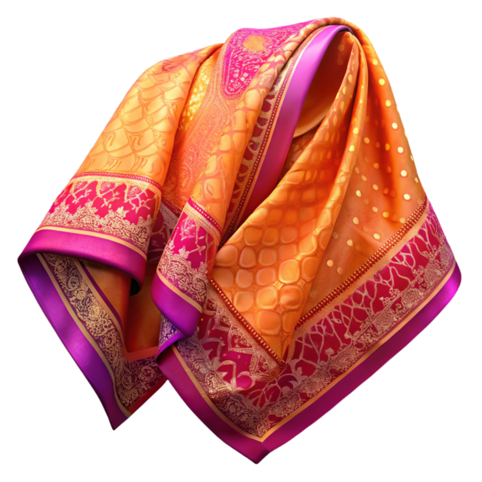wonderful minimalist Vibrant Indian Sari Fabric Pattern Transparent detailed png