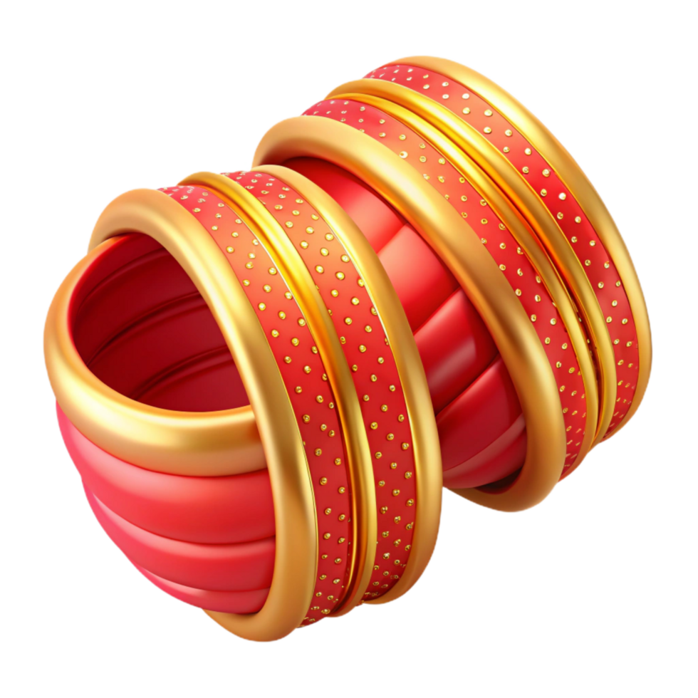 serene creative Vibrant Indian Wedding Bangles Gold and Red Transparent authentic png