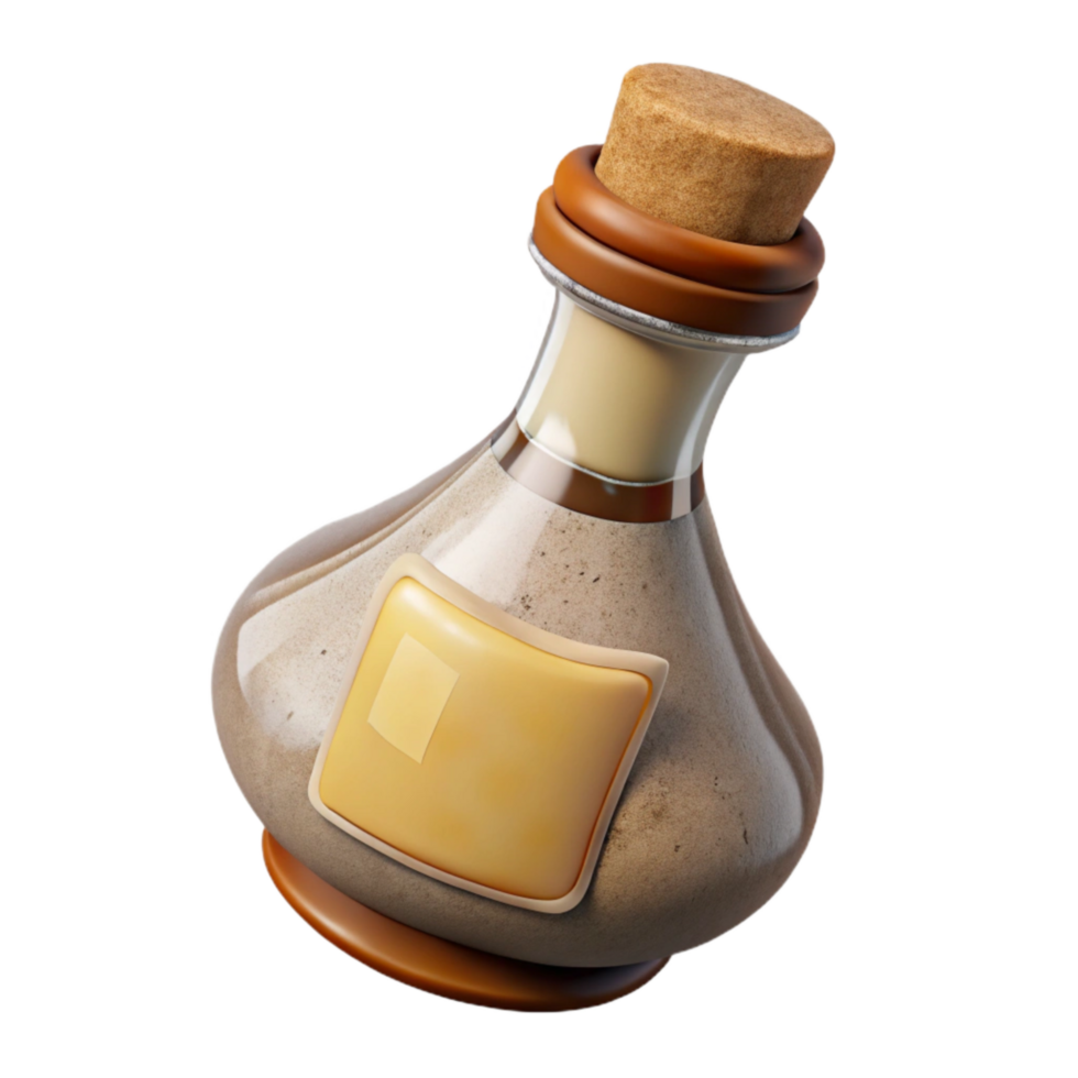 impressive abstract Vinegar Bottle Cutout with Label Detail png