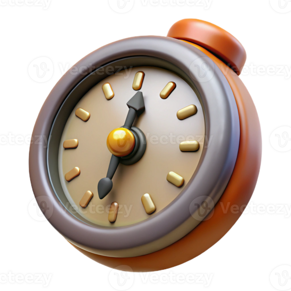 serene rustic Vintage Clock Representing Time Management Isolated original png