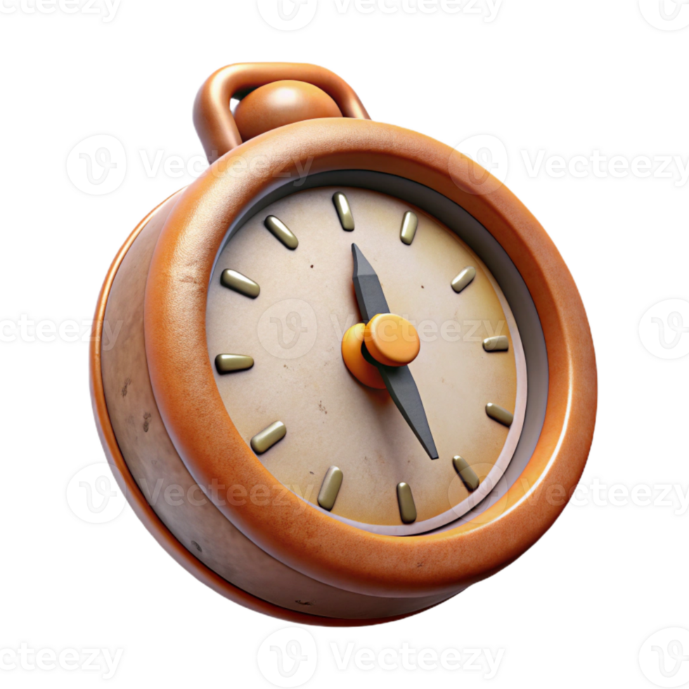 wonderful artistic Vintage Clock Representing Time Management Isolated exclusive png