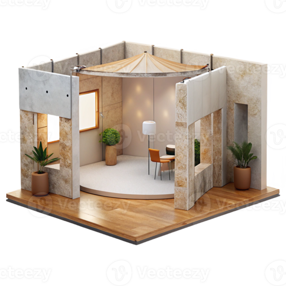 wonderful creative Exhibition Space Flexible Layout Isolated original png