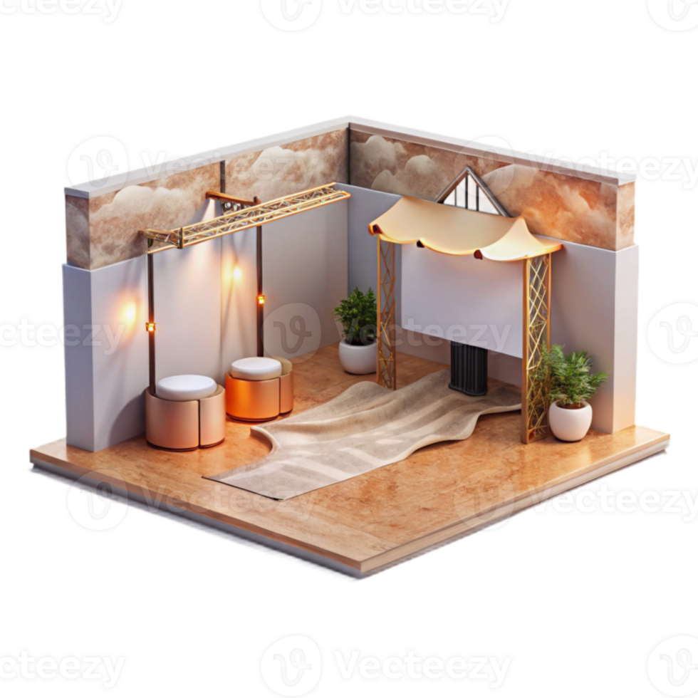 extraordinary creative Exhibition Space Flexible Layout Isolated genuine png