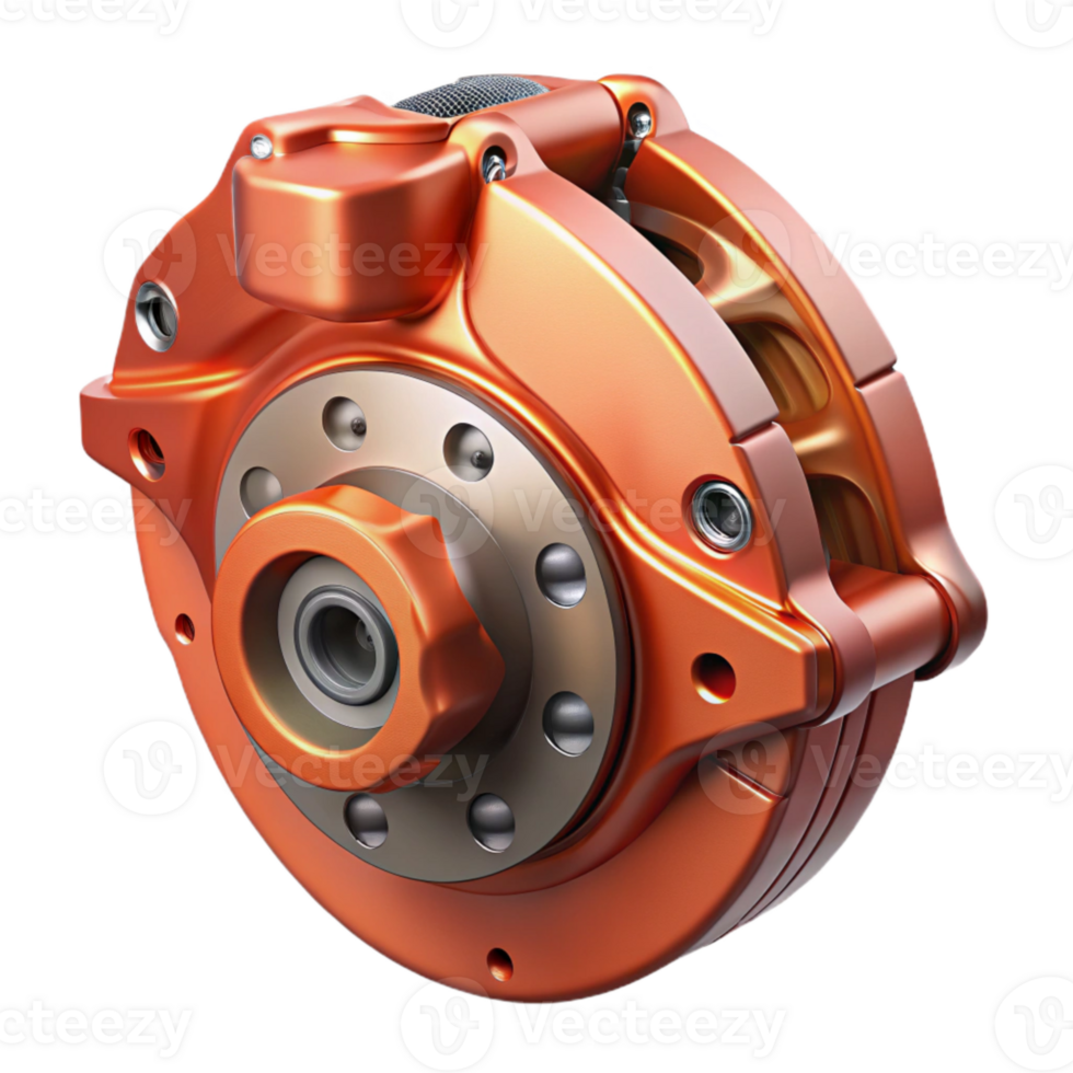 vibrant minimalist Exotic Car Brake Caliper Detail Transparent high resolution png