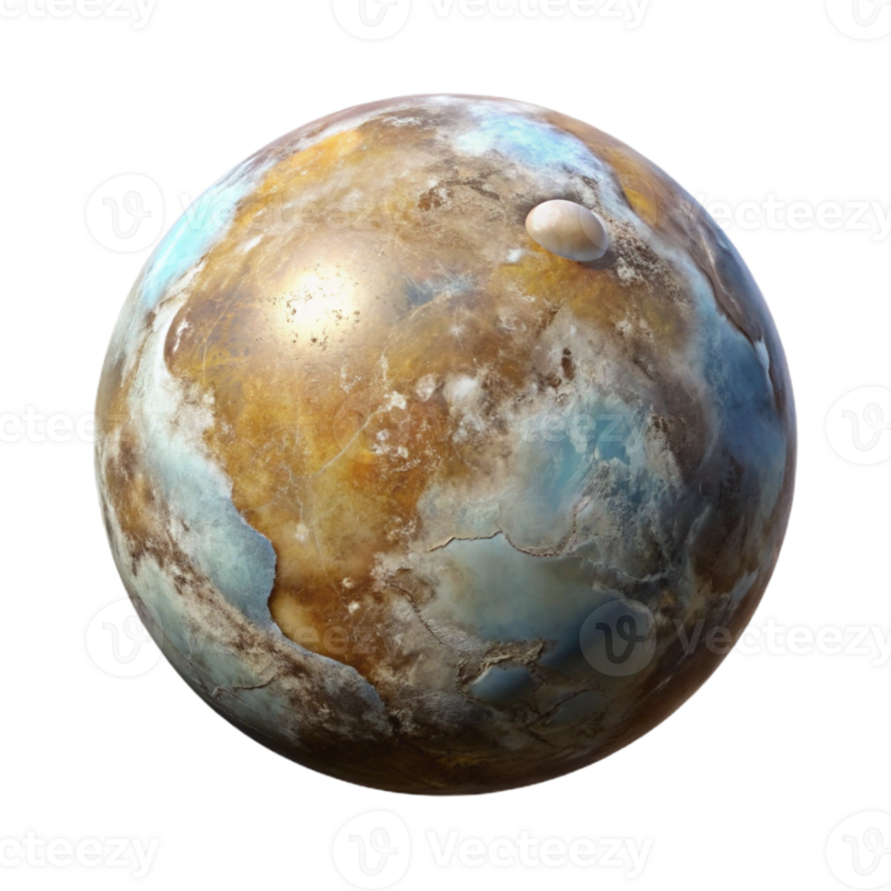 stunning abstract Exoplanet Transparent Background with Orbiting Star high quality png