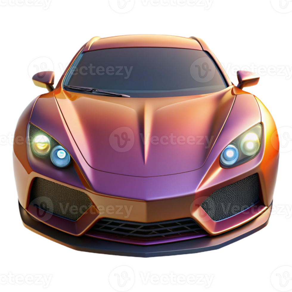 vibrant creative Exotic Car Headlight Design Detail Isolated high resolution png