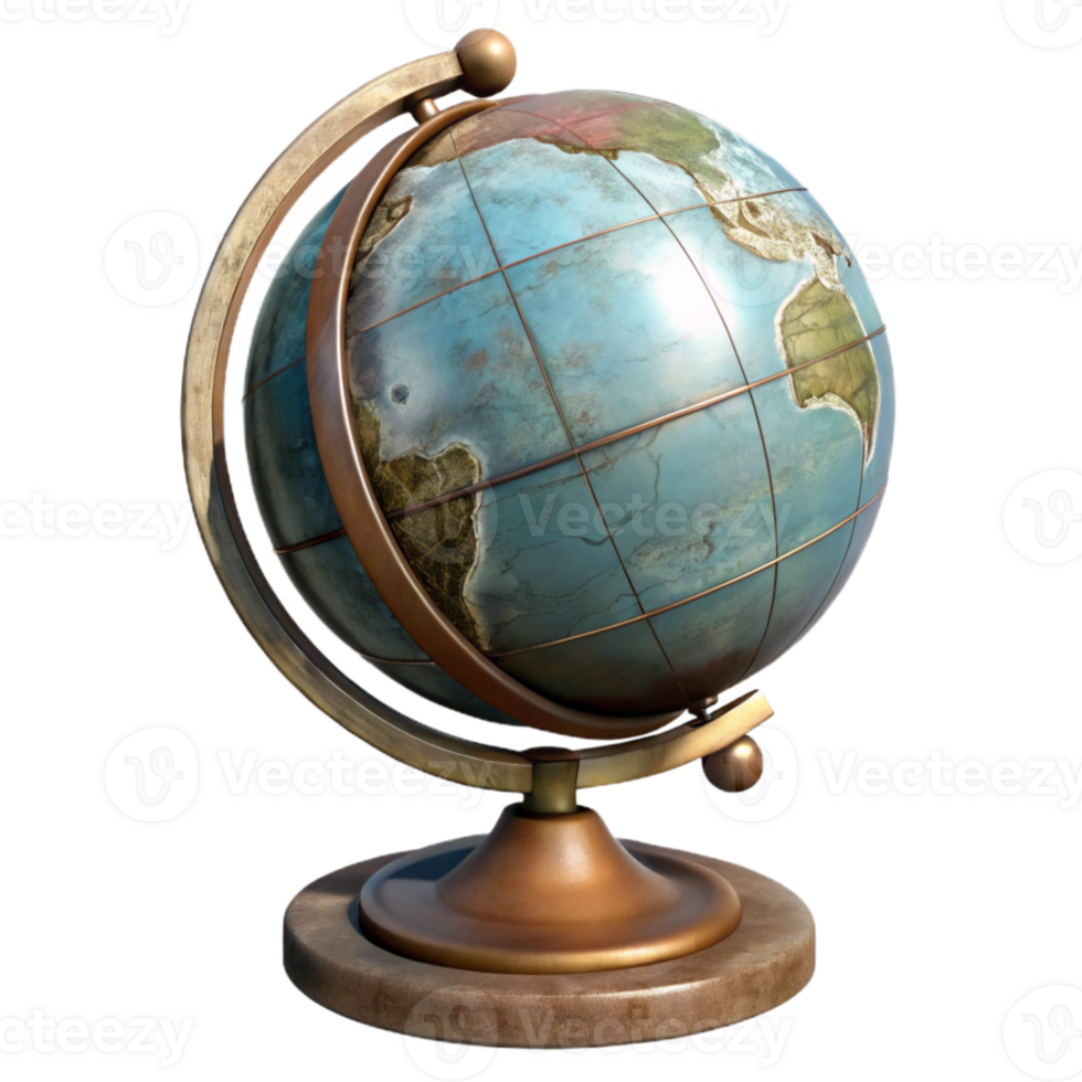 extraordinary vintage Vintage Globe with Stand Transparent Element high resolution png