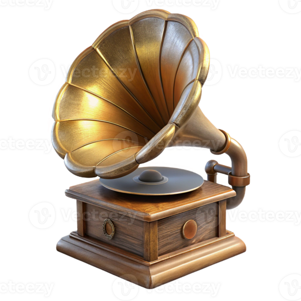 serene vintage Vintage Gramophone Front View Cutout exclusive png