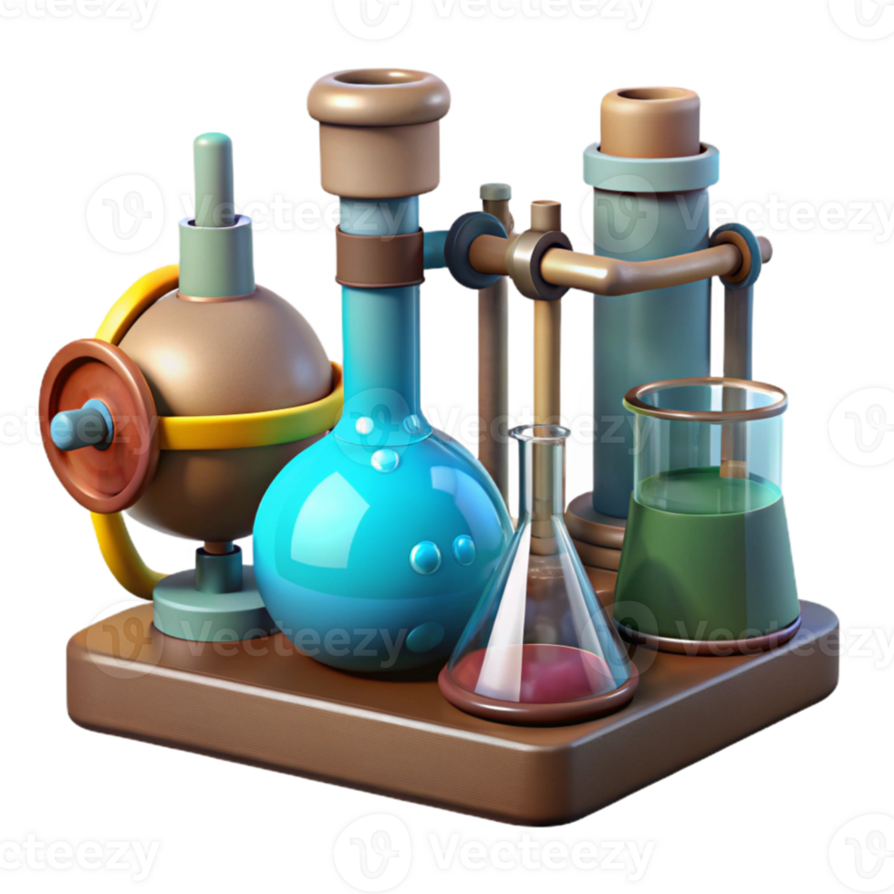 wonderful classic Vintage Lab Equipment Set Isolated Cutout professional png