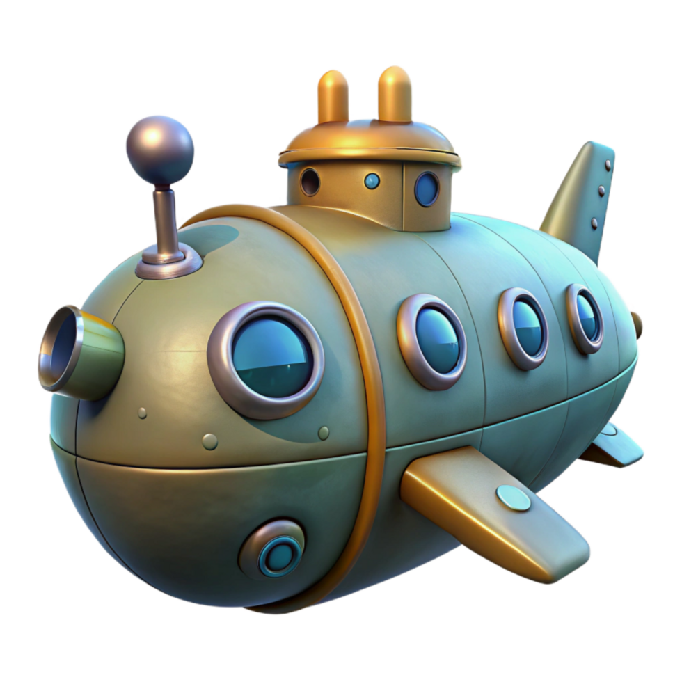 elegant abstract Exploring the Deep Sea Isolated Submarine Expedition high resolution png