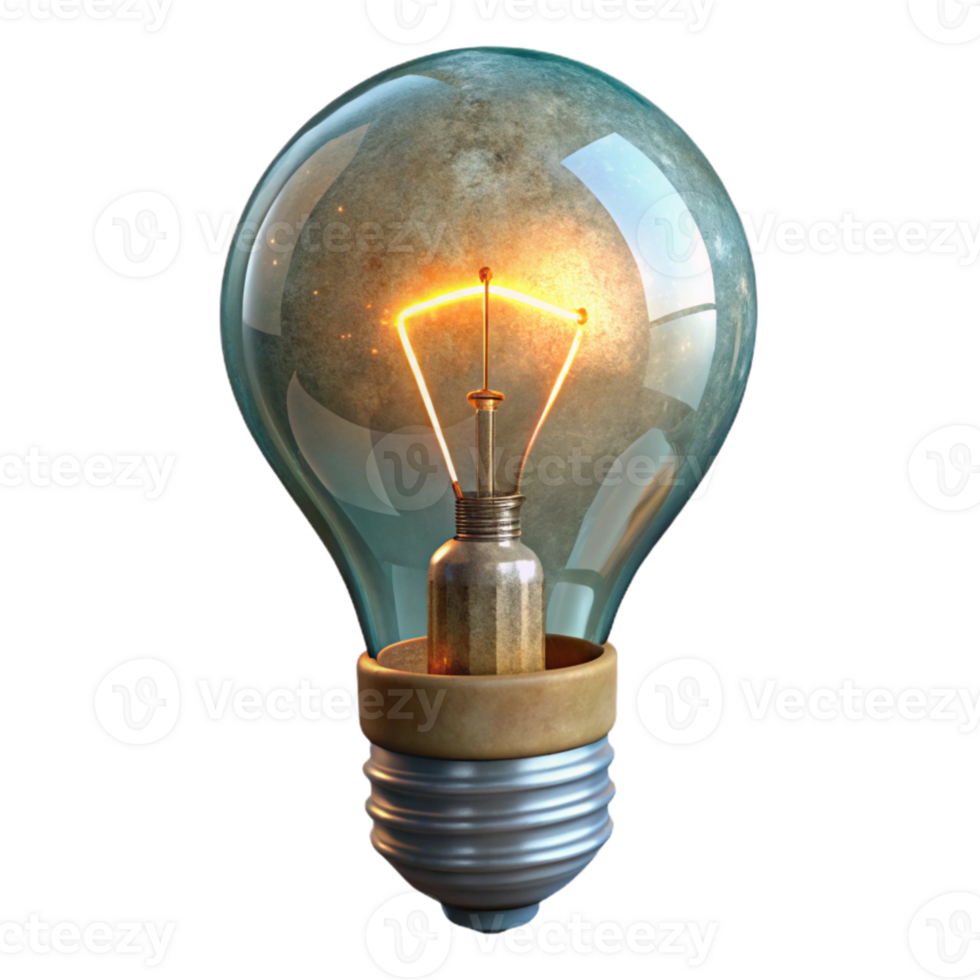 beautiful vintage Vintage Light Bulb Filament Glowing Transparent Background original png