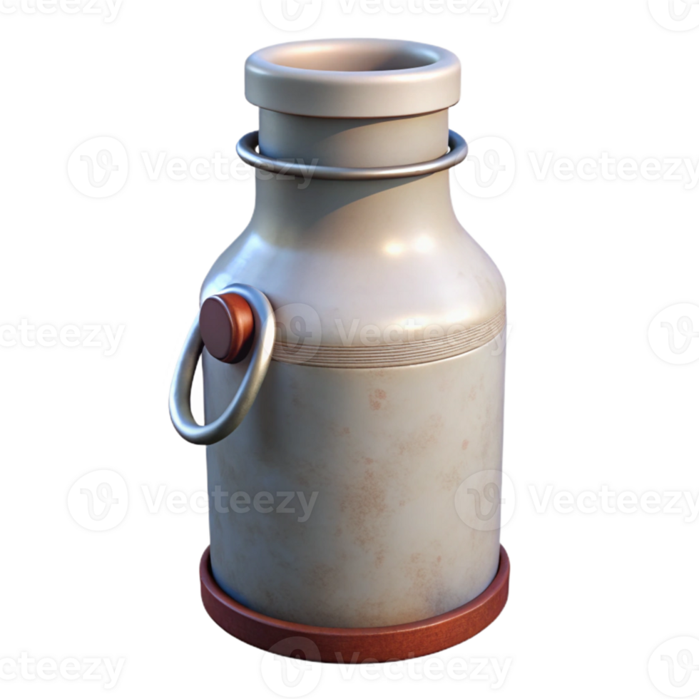 serene contemporary Vintage Milk Bottle with Cap Cutout high quality png