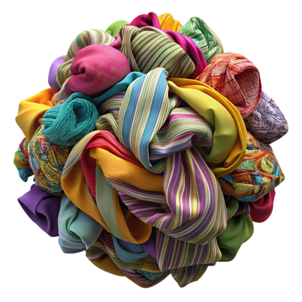 stunning rustic Fabric Scraps Colorful Pile Cutout high resolution png