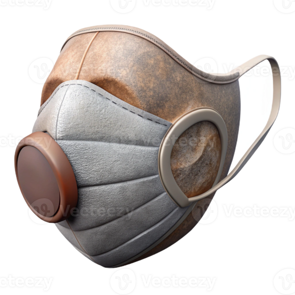 vibrant vintage Face Mask Protection Side View Isolated original png
