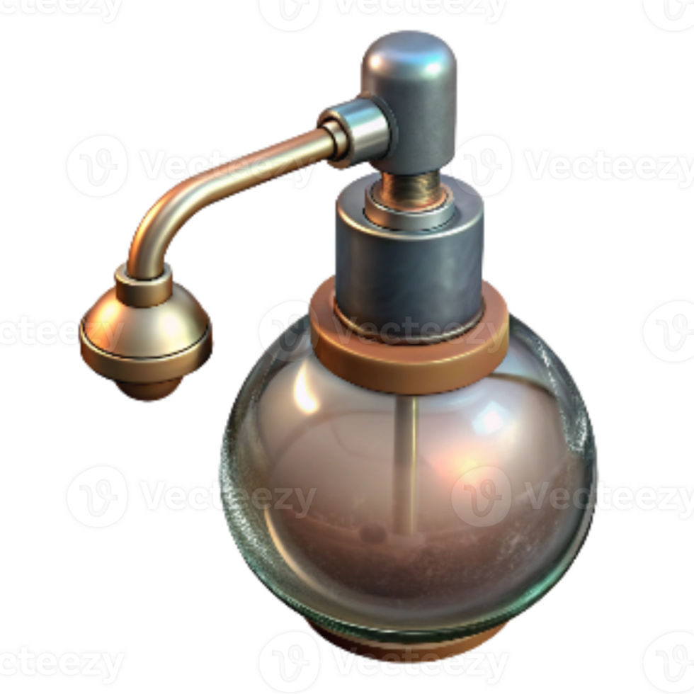 elegant classic Vintage Perfume Atomizer with Glass Bulb Isolated high resolution png
