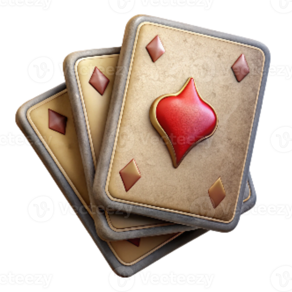 impressive abstract Vintage Playing Cards with Back Design Isolated exclusive png