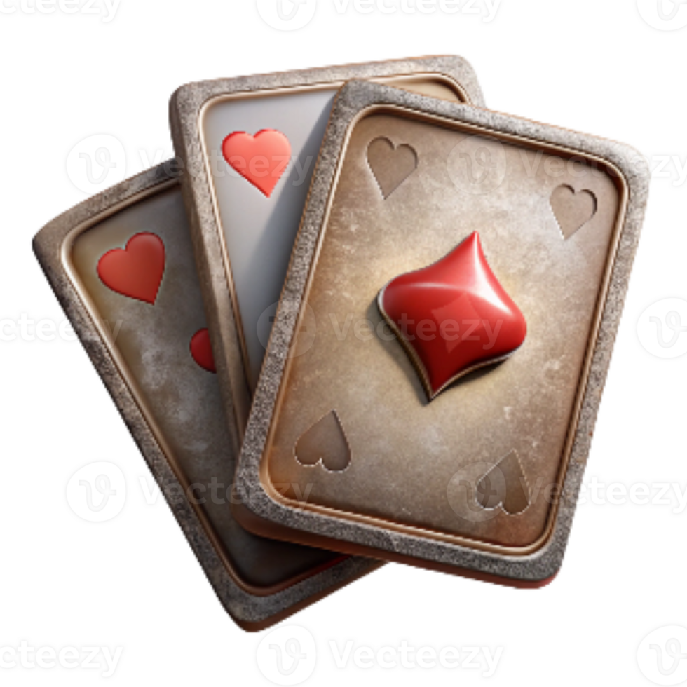beautiful contemporary Vintage Playing Cards with Back Design Isolated detailed png