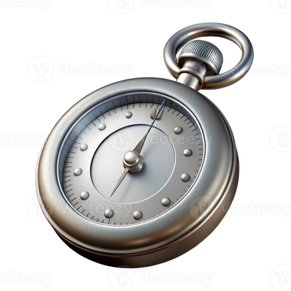 wonderful creative Vintage Pocket Watch Silver Color Transparent genuine png