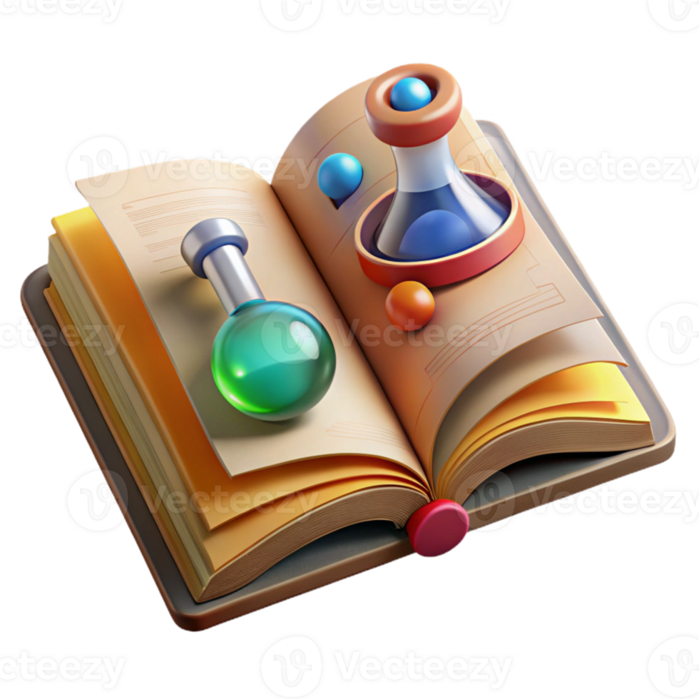 wonderful vintage Vintage Science Book Open View Transparent professional png