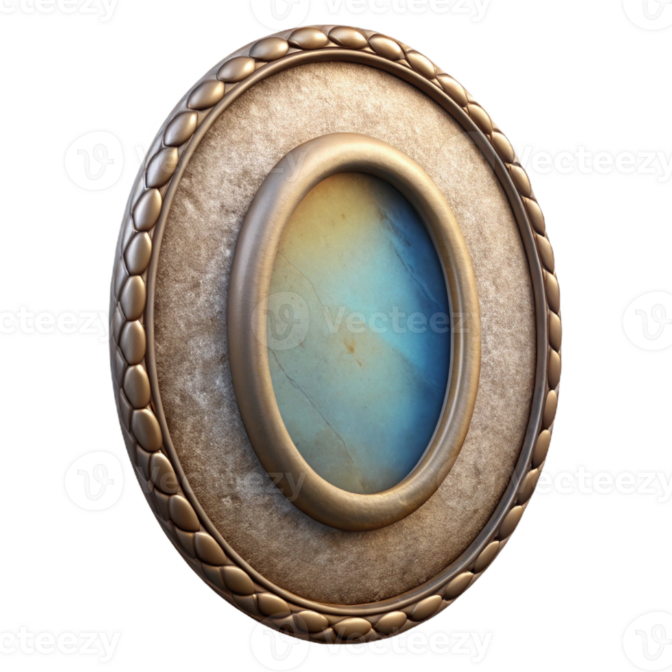 extraordinary contemporary Faded Photograph in Oval Frame Isolated authentic png