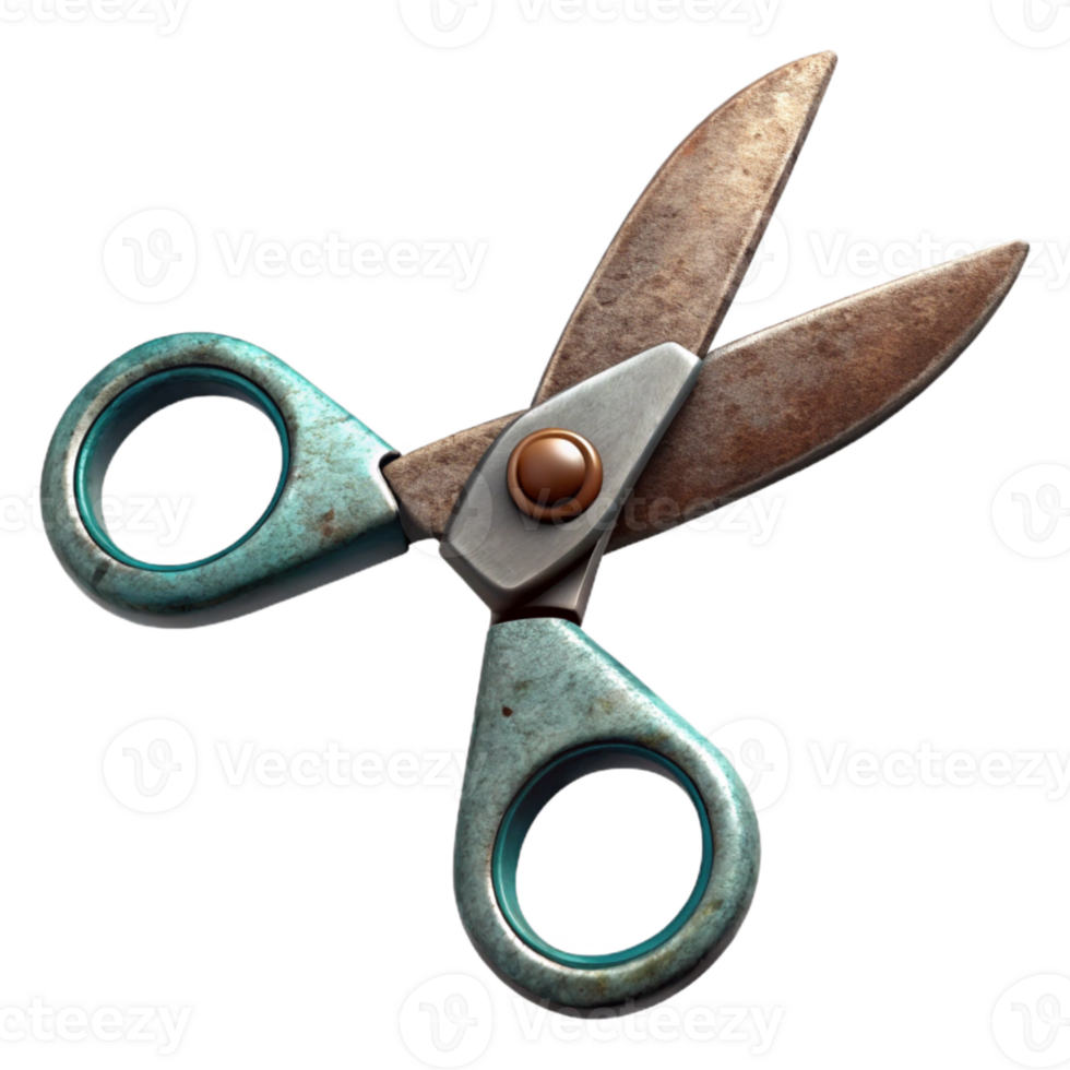 vibrant vintage Vintage Sewing Scissors Steel Blades Isolated original png