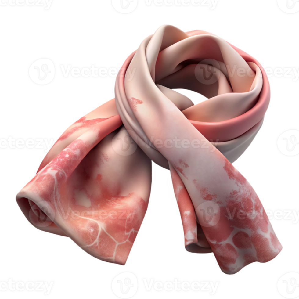 serene modern Faded Silk Scarf Restoration Process Cutout high resolution png