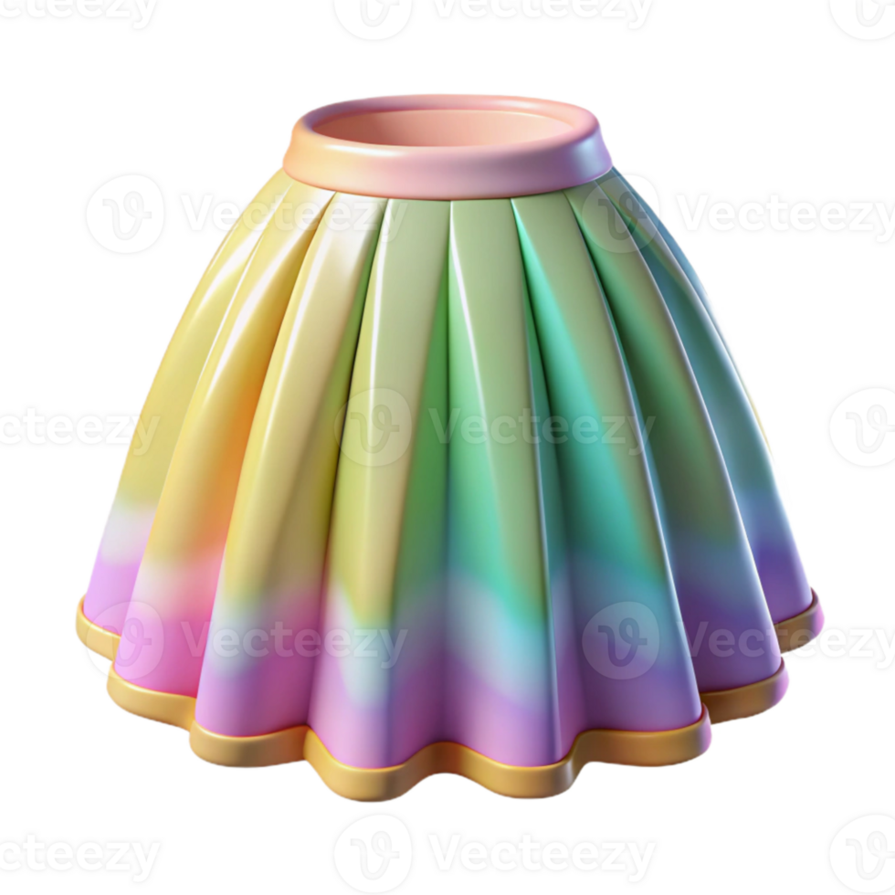 extraordinary traditional Fairy Kei Pastel Rainbow Skirt Cutout Flatlay high quality png