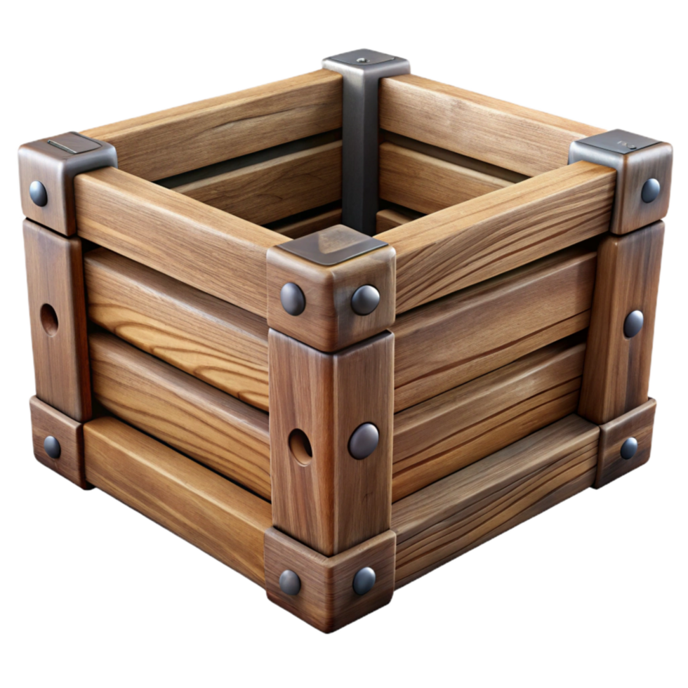 wonderful vintage Vintage Wooden Crate Rustic Style Cutout authentic png