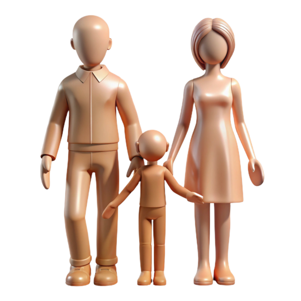 vibrant contemporary Family Silhouette Holding Hands Transparent Background professional png