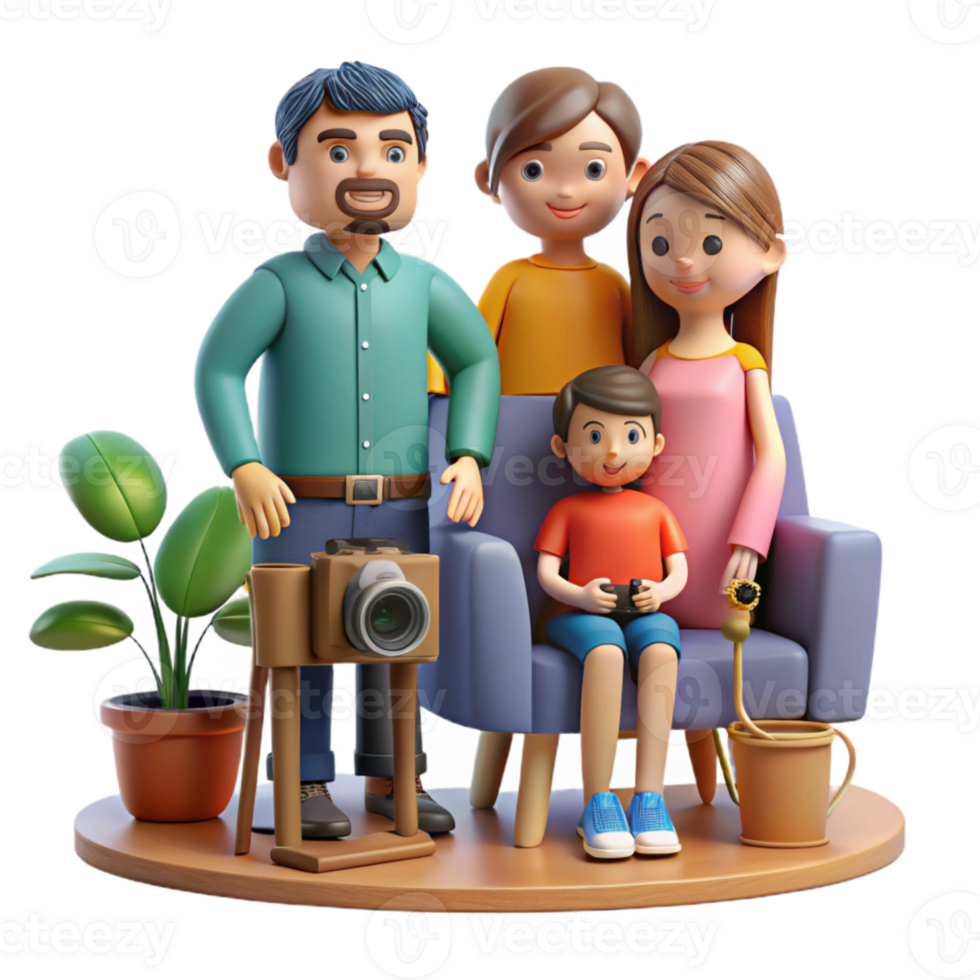 wonderful creative Family Portrait Session Setup Isolated genuine png
