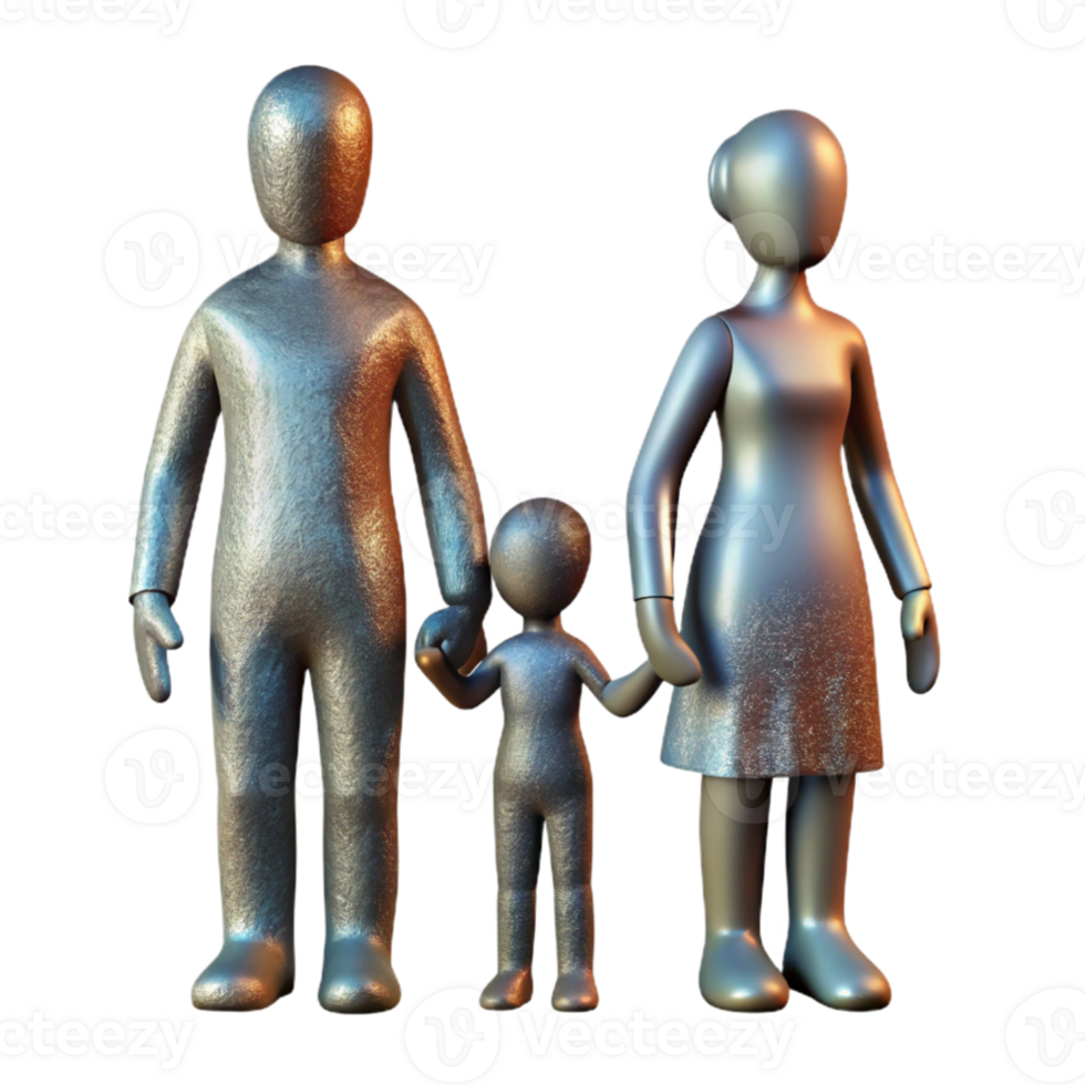 impressive modern Family Silhouette Holding Hands Transparent Background high resolution png