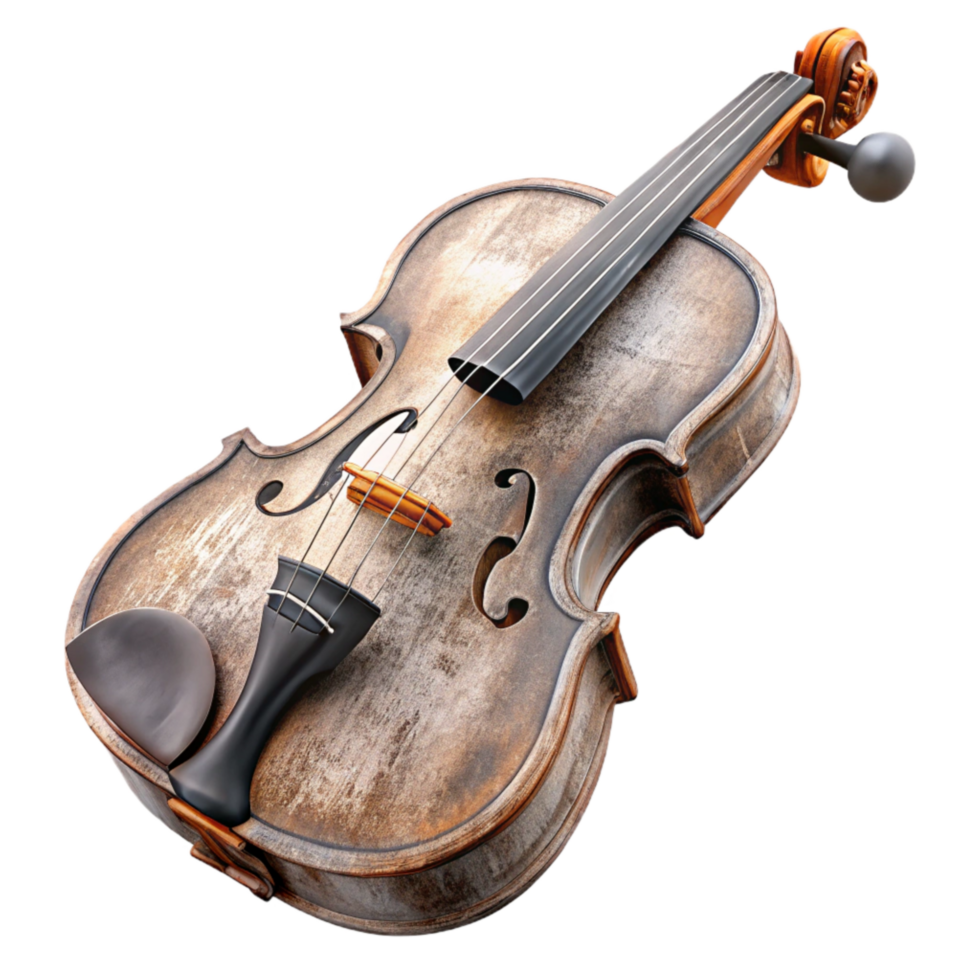 beautiful creative Violin Front View Isolated Element professional png
