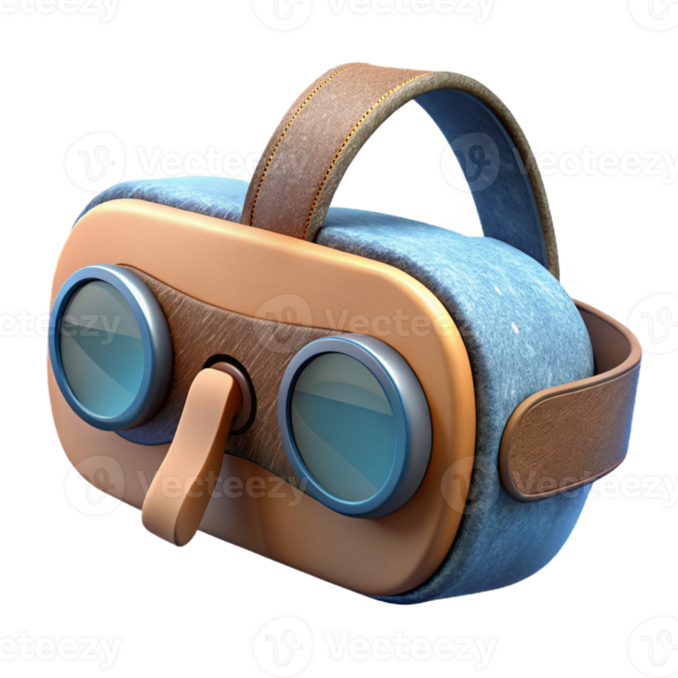 stunning minimalist Virtual Reality Goggles Side View Transparent Background genuine png