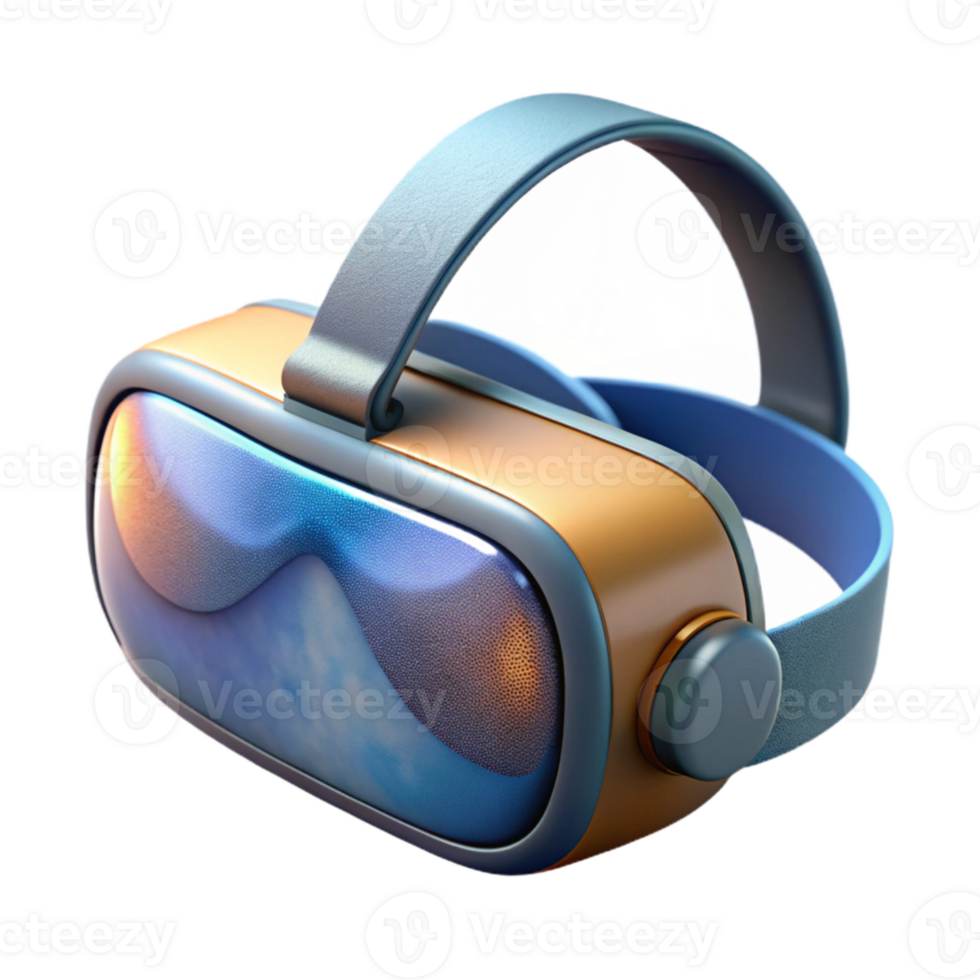 dramatic minimalist Virtual Reality Headset Angled View Transparent Background png