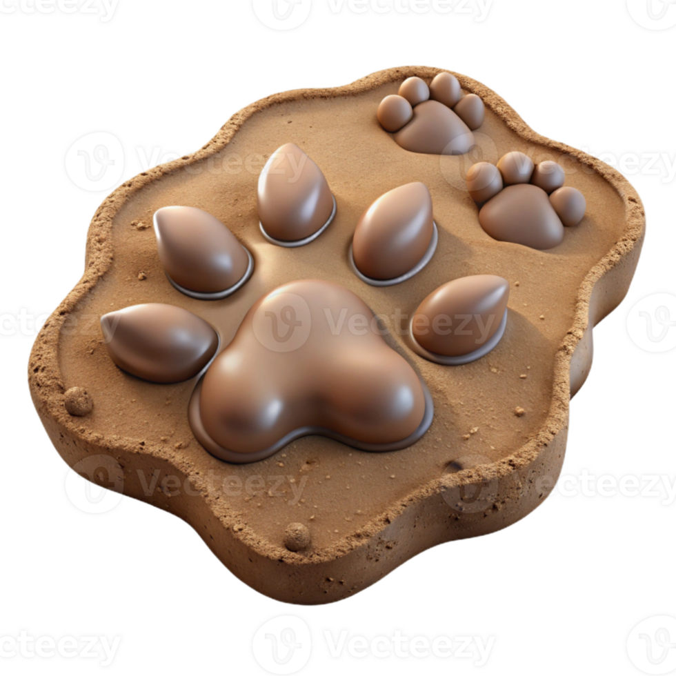 stunning artistic Farm Animal Tracks Cutout in Mud premium png