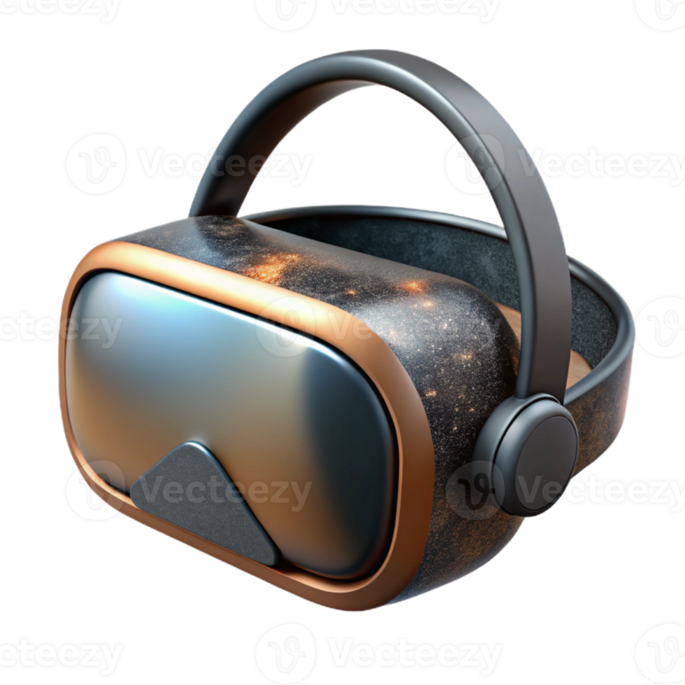 stunning artistic Virtual Reality Headset Front View Isolated Element high resolution png