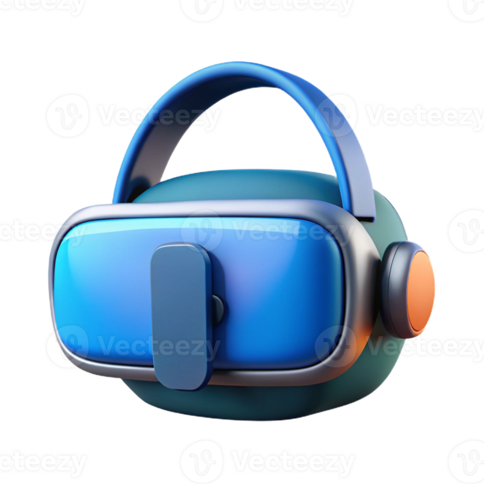 elegant minimalist Virtual Reality Headset Front View Isolated Element png