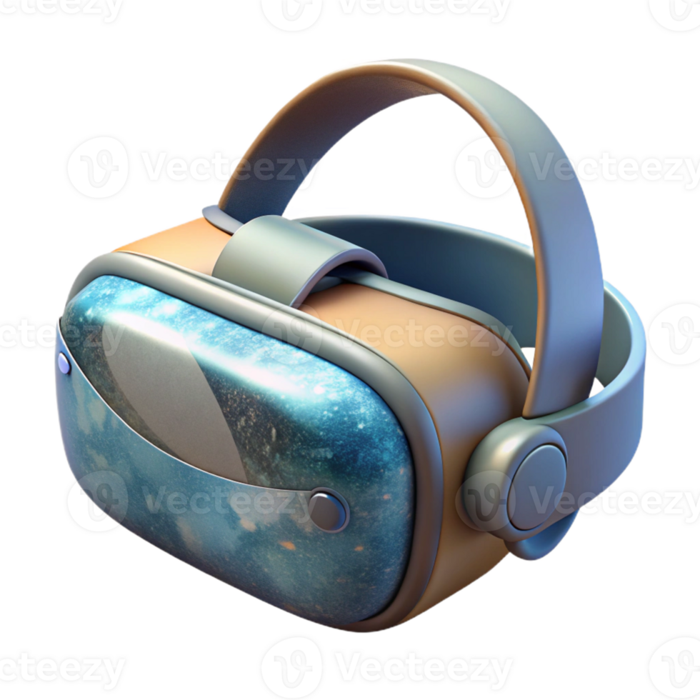 impressive vintage Virtual Reality Headset Front View Isolated Element png