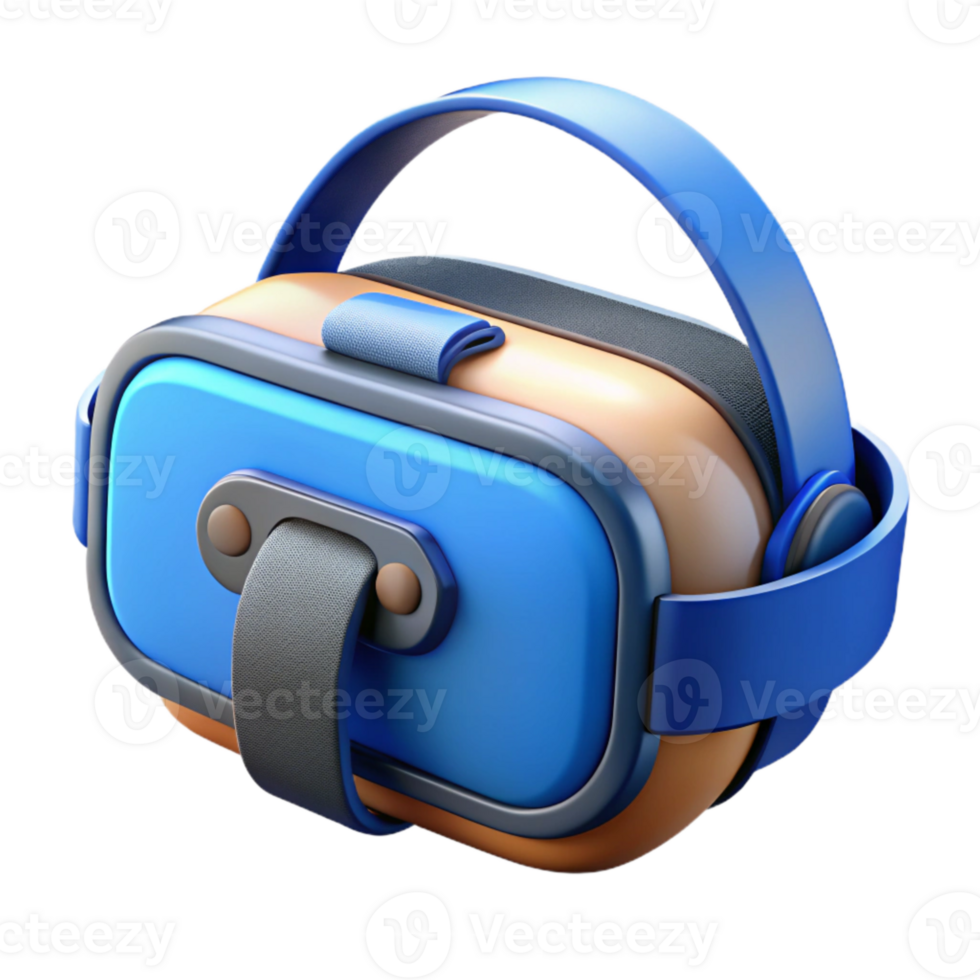 magnificent minimalist Virtual Reality Headset Front View Isolated Element detailed png