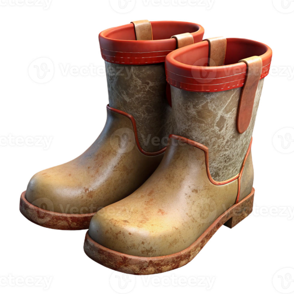 stunning creative Farmer Boots Isolated Element original png