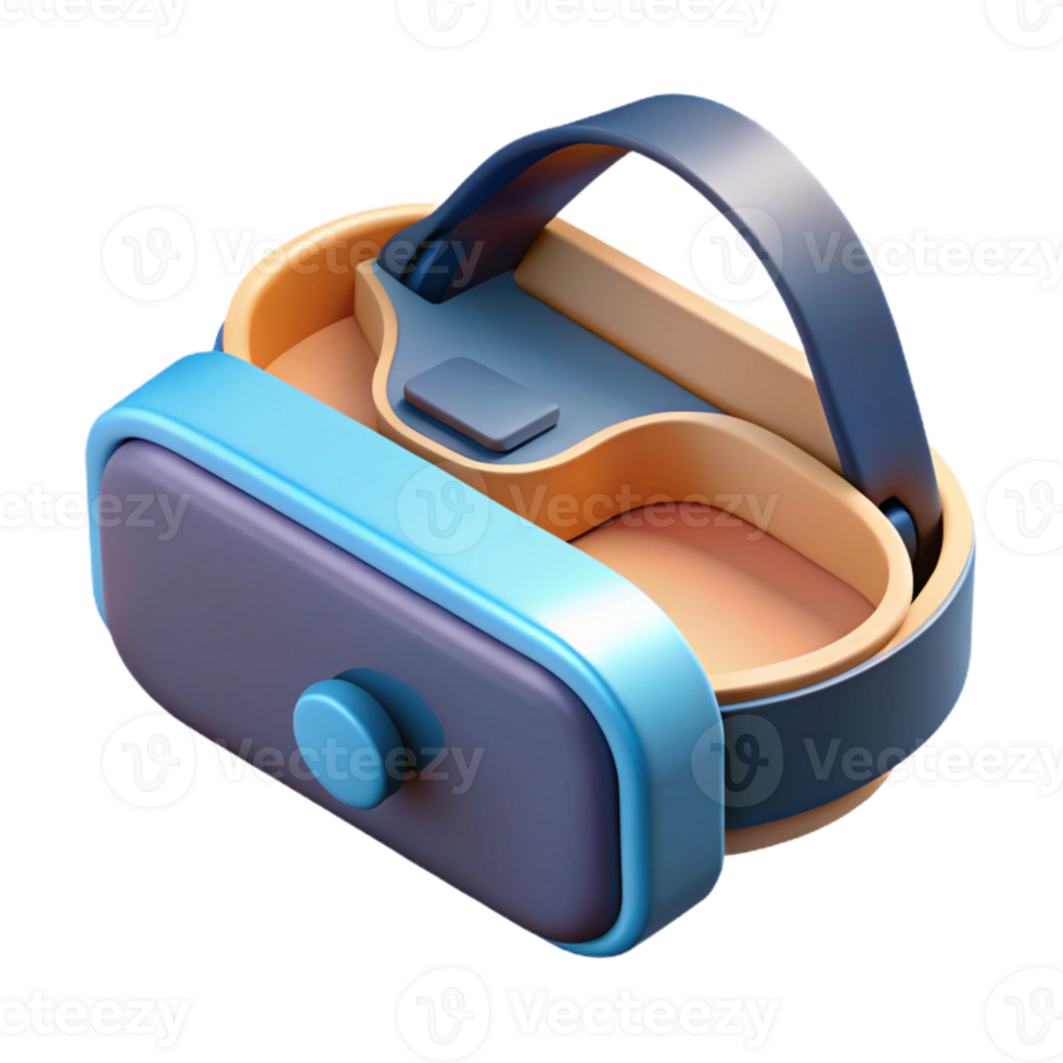 vibrant rustic Virtual Reality Headset Isometric View Cutout original png