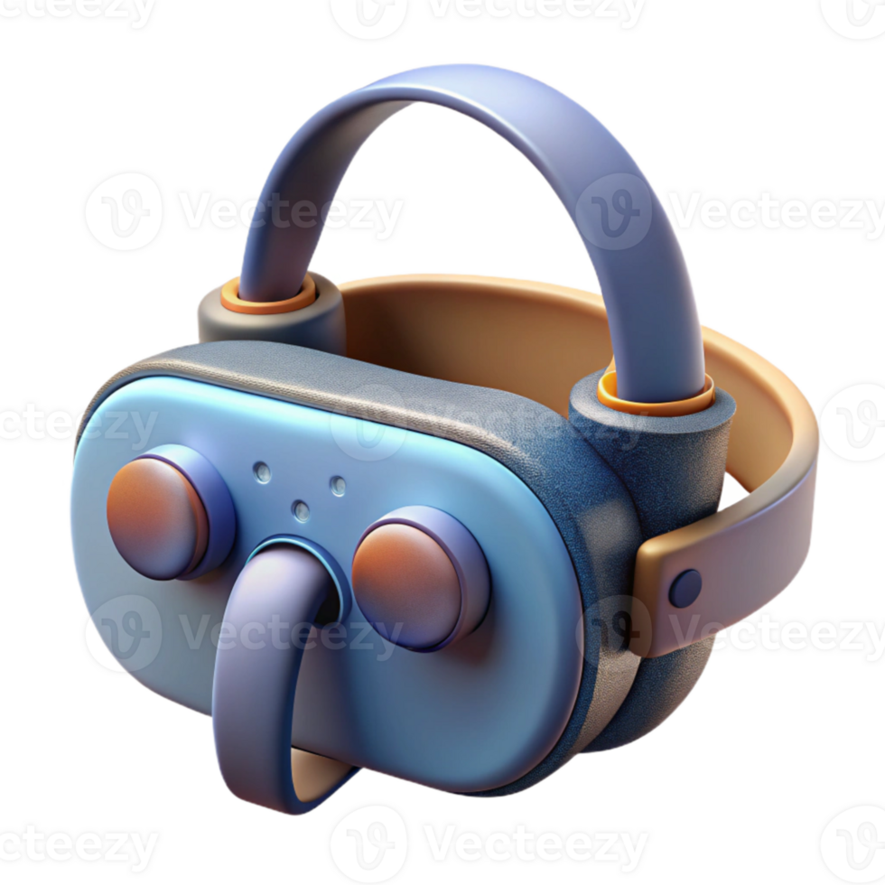 magnificent contemporary Virtual Reality Headset with Controllers Isolated Element png