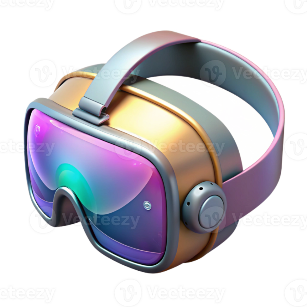 magnificent vintage Virtual Reality Headset with Controllers Isolated Element authentic png