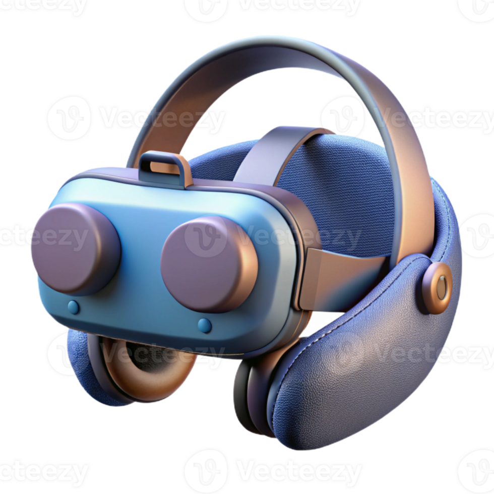 magnificent artistic Virtual Reality Headset with Controllers Isolated Element detailed png